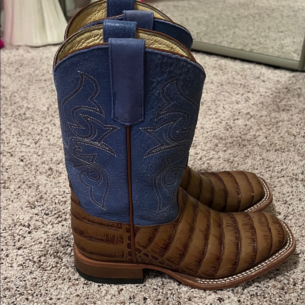 Anderson Bean Kids Boots - Blue and Brown